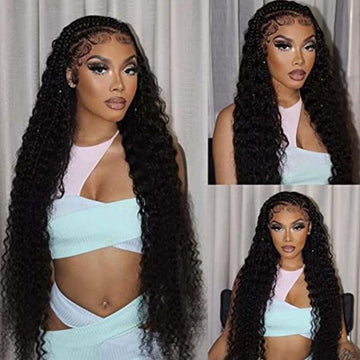 GS Virgin Hair Factory Customization 13x4 HD Latest Fabulous Charming Middle Water Wave Lace Frontal Wigs 100% Human Hair